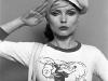 Debbie Harry popeye tshirt saluting with sailor hat on NEW YORK CITY, 1978