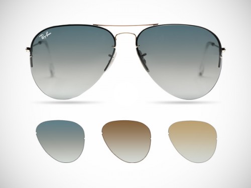 ray ban aviator flip out